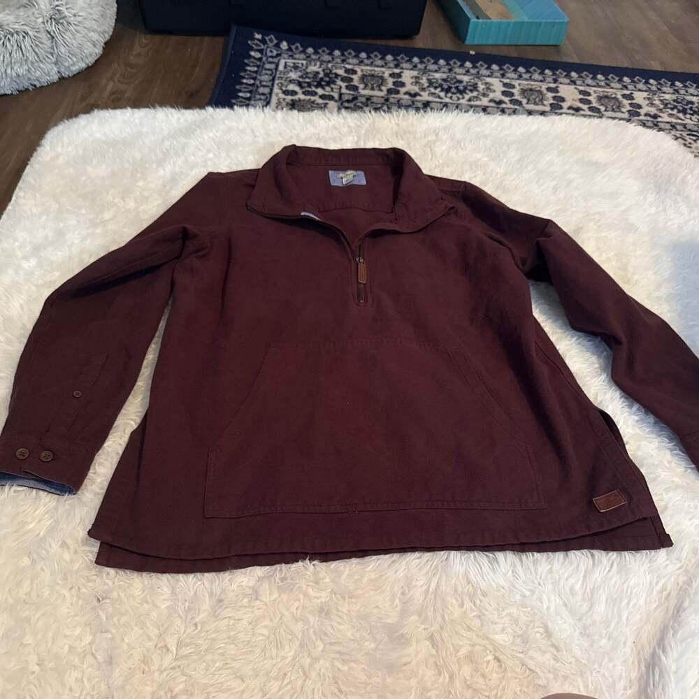 LL Bean 1/4 Zip Sweaterโ Womenโs Jacket button cuffs Large